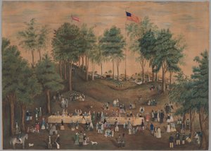 Anti-Sklaverei Picknick in Weymouth Landing, Massachusetts