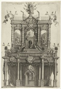 Triumphbogen errichtet in Antwerpen anlässlich der Heiligsprechung von Petrus von Alcantara im Jahr 1669 von Susanna Verbruggen (signed by artist)