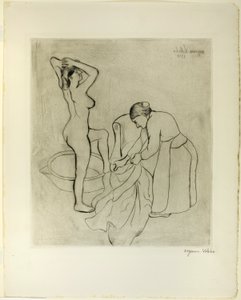 Frau mit großen Brüsten und alte Frau von Suzanne Valadon
