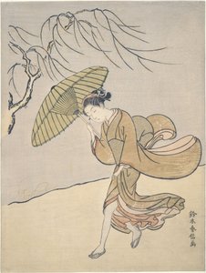Ein windiger Sommertag von Suzuki Harunobu
