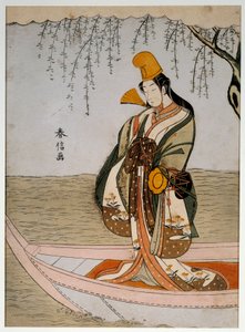 Asanumas Boot. Japanischer Druck von Suzuki Harunobu