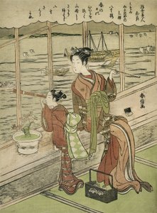 Doppelt blühende Kirsche: Motoura von der Minami Yamasakiya von Suzuki Harunobu