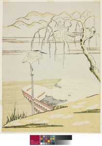 Reiher im Schnee von Suzuki Harunobu
