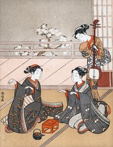 Mädchen spielen das Spiel Ken, ca. 1745-1770