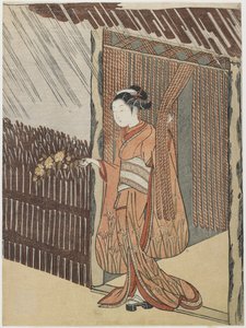 Mitate des Dichters O_ta Do_kan, 1766-1767 von Suzuki Harunobu
