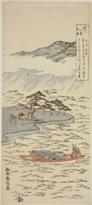 Nachtregen in Karasaki (Karasaki yau), aus der Serie "Acht Ansichten von Omi (Omi hakkei no uchi)"