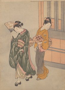 Der klare Tageswind des Fächers, ca. 1766 von Suzuki Harunobu