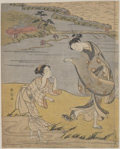 Die sich festklammernde Krabbe von Suzuki Harunobu
