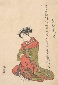 Die Kurtisane Itsuhata mit ihrer Pfeife, ca. 1765