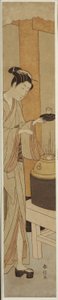 Die Kellnerin Osen vom Kagiya-Teeladen von Suzuki Harunobu