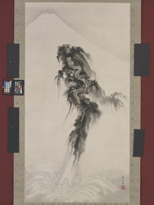 Aufsteigender Drache und Berg Fuji von Suzuki Kiitsu