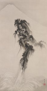 Aufsteigender Drache und Berg Fuji