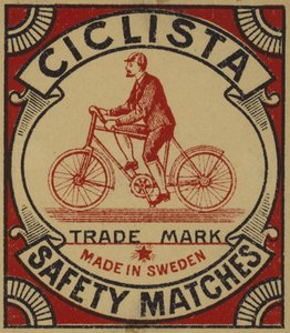 Etikett für Ciclista Sicherheitsstreichhölzer von Swedish School