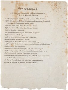 Liste der Illustrationen aus Klinckowstroms Atlas der Vereinigten Staaten, 1824