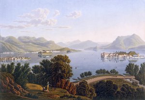 Blick auf den Lago Maggiore und die Borromäischen Inseln, 1819 von Swiss School