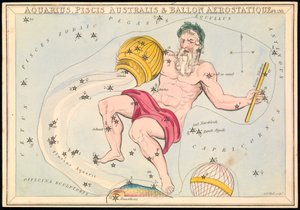 Wassermann, Südlicher Fisch und Ballon Aerostatique, ca. 1825 von Sydney Hall