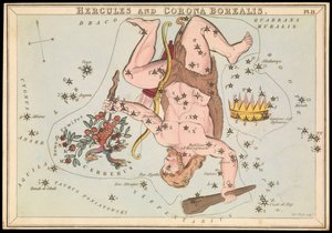 Herkules und Corona Borealis, ca. 1825 von Sydney Hall
