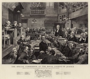 Die Sonderkommission am Royal Courts of Justice von Sydney Prior Hall