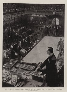 Der Krieg, Mr. Chamberlain macht seine Erklärung im House of Commons