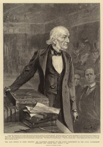 Die letzte Rede als Premierminister, Mr. Gladstone spricht über die Änderungen des Oberhauses zum Local Government (England und Wales) Bill, 1. März 1894
