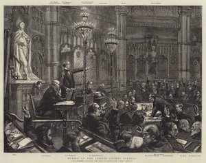 Abstimmung im London County Council von Sydney Prior Hall