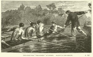 Illustration für Tom Brown in Oxford von Thomas Hughes von Sydney Prior after Hall