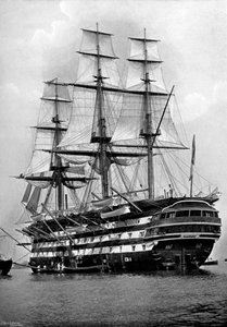 Das Schulschiff HMS St Vincent in Portsmouth, Hampshire, 1896