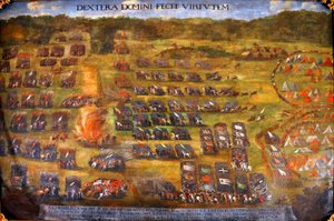 Die Schlacht von Klushino, vor 1620 von Szymon Boguszowicz