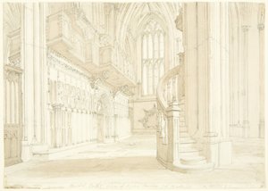 Ansicht der Orgelwand der Kathedrale von Bristol