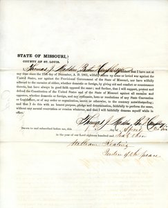 Loyalitätseid von Thomas J. Madden aus Missouri, County of St. Louis von T.J. Madden