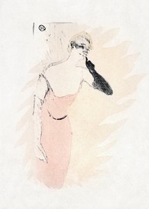 Yvette Guilbert in Columbine a Pierrot (1894) von TOULOUSE LAUTREC