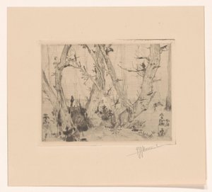 Waldansicht von T. Sterrenburg (signed by artist)