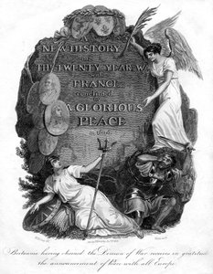 Britannia hat den Dämon des Krieges angekettet, 1816 von T. Wallis