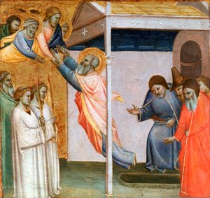 Szene aus dem Leben des Heiligen Johannes, um 1320-1366 von Taddeo Gaddi