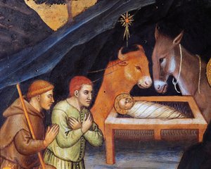 Anbetung der Könige, von Taddeo di Bartolo (Detail) von Taddeo di Bartolo