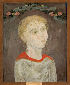 Mädchen mit Blumenkranz von Tadeusz Makowski