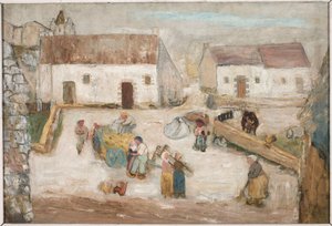 Arbeit auf dem Bauernhof von Tadeusz Makowski