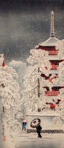 Schnee bei Asakusa, Yedo, Musashi-Provinz