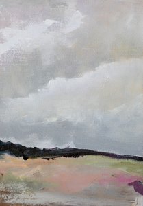 Wolkige Pastelllandschaft