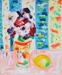Lebendige Blumen und Zitrone von Tamara Jare