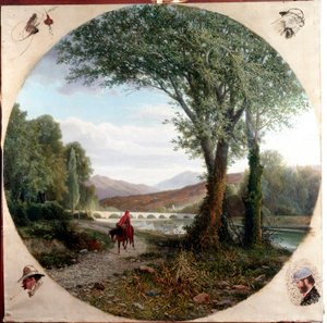 Dante, ein Pferd rennt entlang des Flusses Entella oder der Durchgang Illustration des Purgatoriums in 