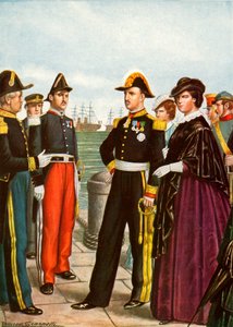 König Franz II. von Neapel und Königin Amalia verlassen Gaeta der beiden Sizilien