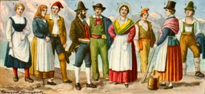 Regionale italienische Tracht von Tancredi Scarpelli