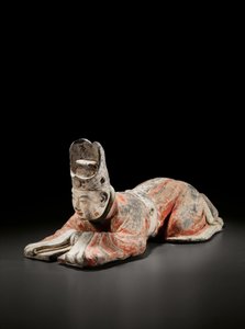 Kniefallender Hofbeamter, frühe Tang-Dynastie, 7.-8. Jahrhundert von Tang Dynasty Chinese School