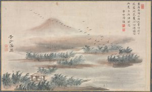 Eine der acht Ansichten der Xiao- und Xiang-Flüsse, 1788