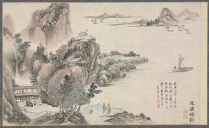 Eine von acht Ansichten der Xiao- und Xiang-Flüsse von Tani Bunch