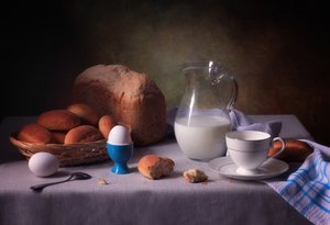 Rustikales Frühstück Stillleben von Tatyana Skorokhod