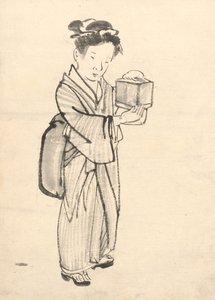 Mädchen mit einer Grillenkäfig von Tawaraya Sōri
