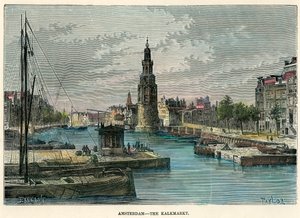 Der Kalkmarkt, Amsterdam, Niederlande, ca. 1880