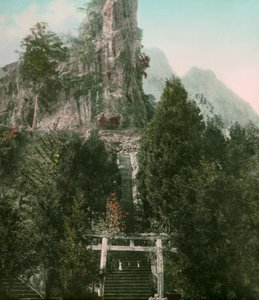 Blick auf den Berg Myogi in der Präfektur Gunma, um 1900 - 1915